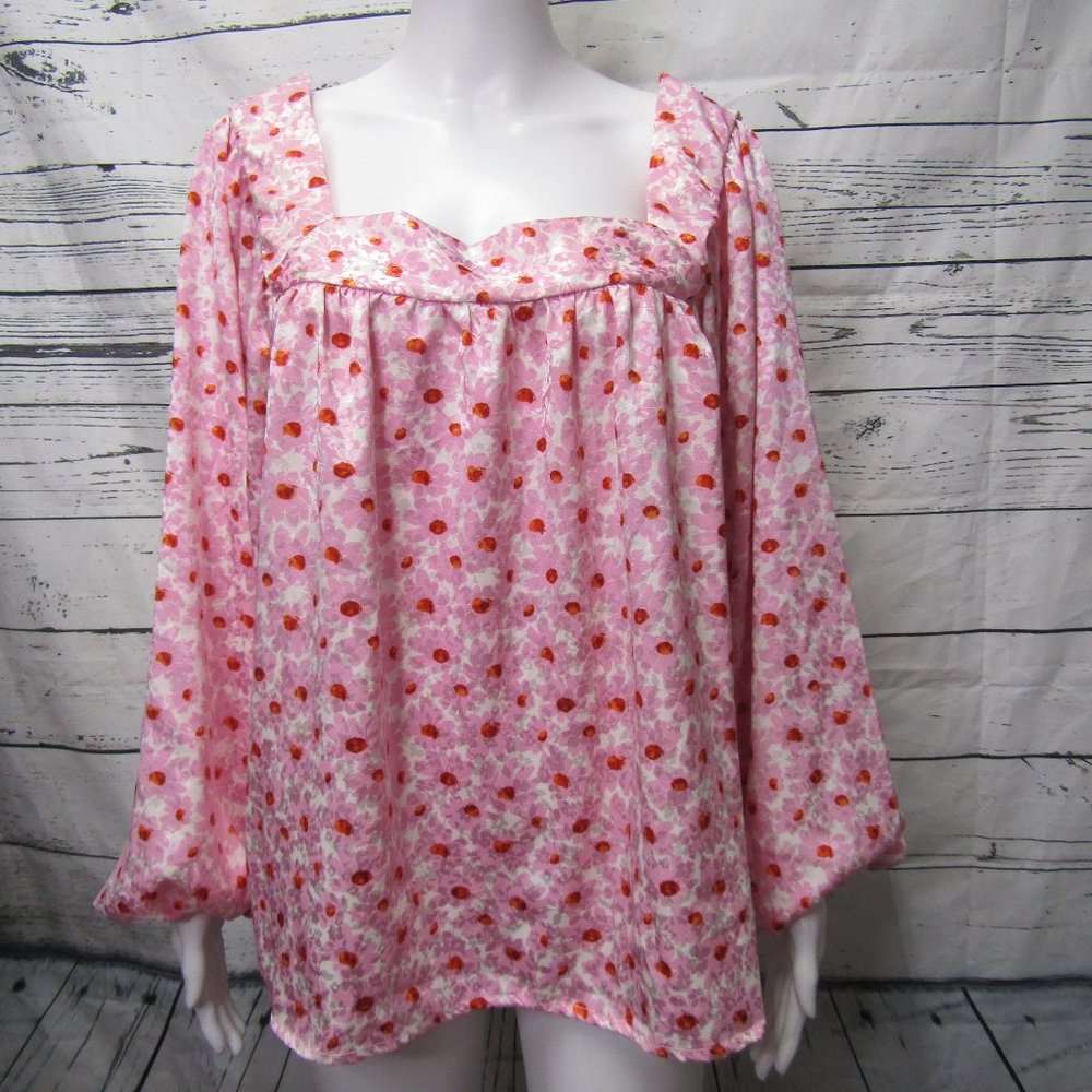 BiBi Pink Floral Tunic Top